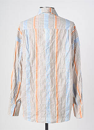 Chemisier tissage crêpe manches longues orange HOD femme