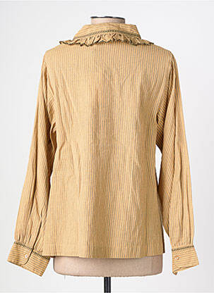 Chemisier coupe droite manches longues jaune HOD femme