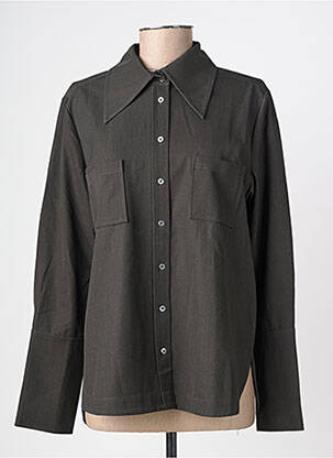 Chemisier coupe droite manches longues gris HANA SAN femme