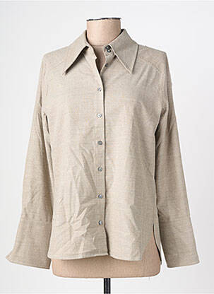 Chemisier coupe cintrée manches longues gris HANA SAN femme