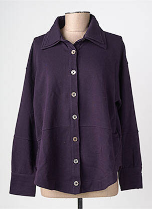 Chemisier coupe droite manches longues violet HANA SAN femme