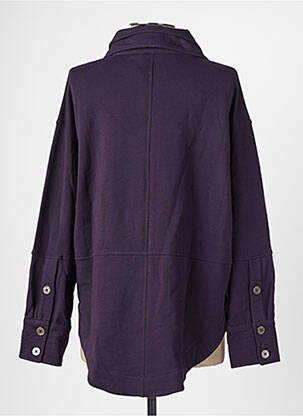 Chemisier coupe droite manches longues violet HANA SAN femme