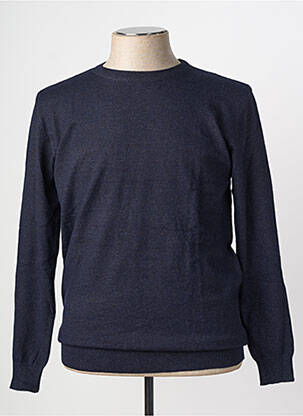 Pull col rond manches longues bleu YVES ENZO homme