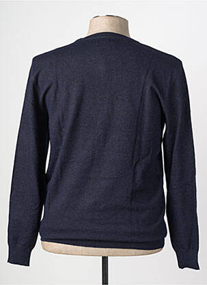Pull col rond manches longues bleu YVES ENZO homme