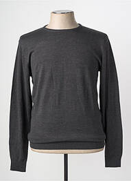 Pull tissage chiné manches longues gris RMS26 homme