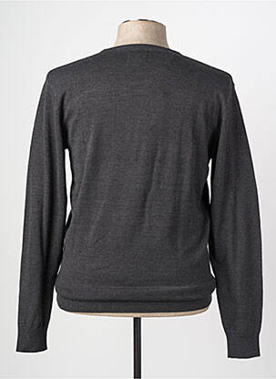 Pull tissage chiné manches longues gris RMS26 homme