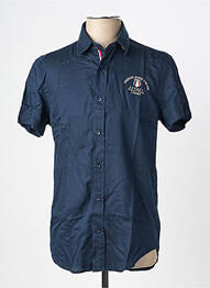 Chemise manches courtes coupe cintrée bleu CAMBERABERO homme
