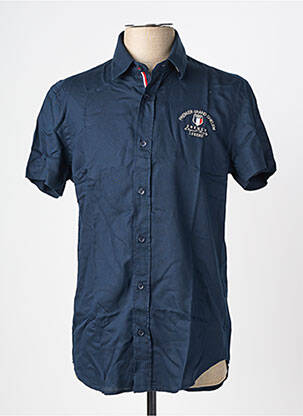 Chemise manches courtes coupe cintrée bleu CAMBERABERO homme