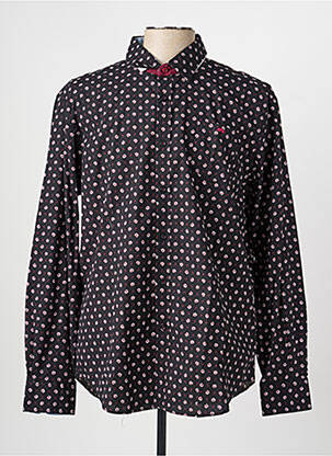 Chemise manches longues imprimé fantaisie noir CAMBERABERO homme