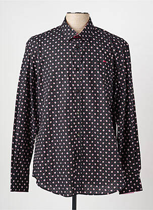 Chemise manches longues imprimé fantaisie noir CAMBERABERO homme