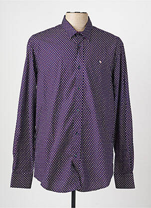 Chemise manches longues coupe cintrée violet CAMBERABERO homme