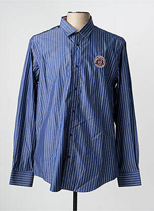 Chemise manches longues imprimé rayures bleu CAMBERABERO homme