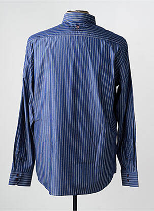 Chemise manches longues imprimé rayures bleu CAMBERABERO homme