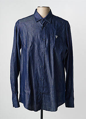 Chemise manches longues coupe cintrée bleu CAMBERABERO homme