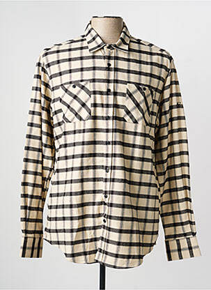 Chemise manches longues coupe droite beige CAMBERABERO homme