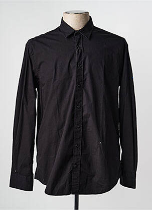 Chemise manches longues coupe cintrée noir CAMBERABERO homme