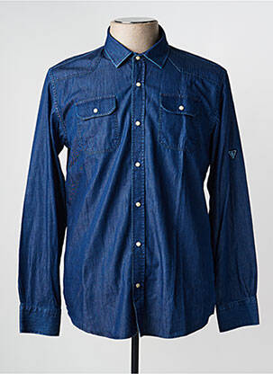 Chemise manches longues poches bleu CAMBERABERO homme