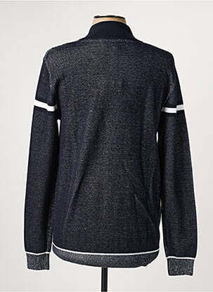 Gilet manches longues tissage chiné bleu CAMBERABERO homme