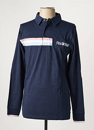 Polo manches longues manches longues bleu CAMBERABERO homme