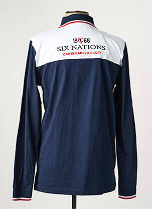 Polo manches longues manches longues bleu CAMBERABERO homme