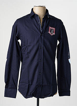 Chemise manches longues coupe cintrée bleu CAMBERABERO homme
