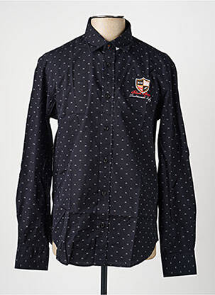 Chemise manches longues imprimé fantaisie noir CAMBERABERO homme