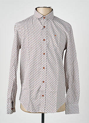 Chemise manches longues coupe cintrée marron CAMBERABERO homme
