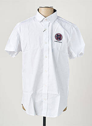 Chemise manches courtes coupe cintrée blanc CAMBERABERO homme