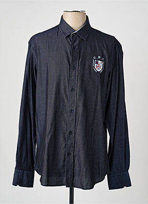 Chemise manches longues coupe cintrée bleu CAMBERABERO homme