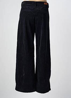 Pantalon large fermeture zippée sous rabat boutonné taille normale noir HOD femme