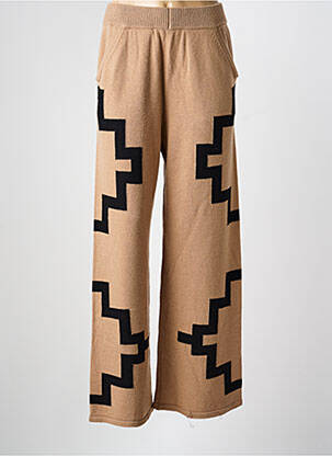 Pantalon large poches taille normale marron NOTSHY femme