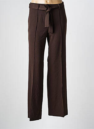 Pantalon flare taille élastique taille normale marron HANA SAN femme