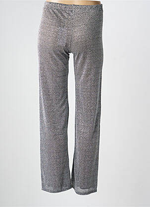 Pantalon droit stretch taille normale argent GOLDA femme