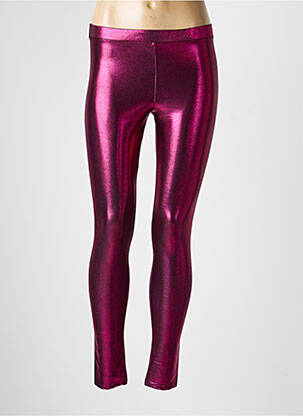 Legging effet matière satinée taille normale rose GOLDA femme