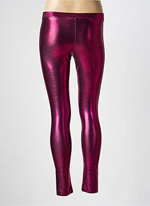 Legging effet matière satinée taille normale rose GOLDA femme