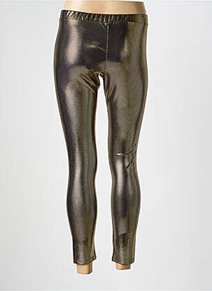 Legging effet matière satinée taille normale or GOLDA femme