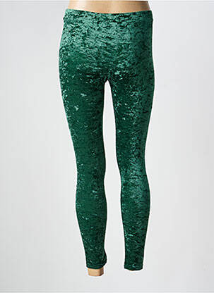 Legging effet matière satinée taille normale vert GOLDA femme