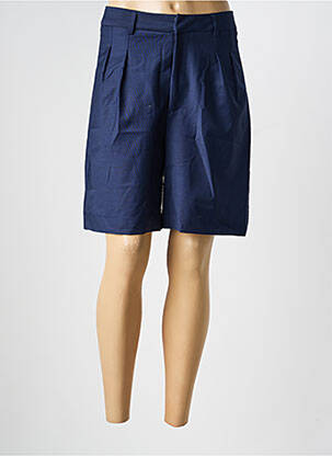 Bermuda taille haute taille à pinces bleu JANE BLUE fille