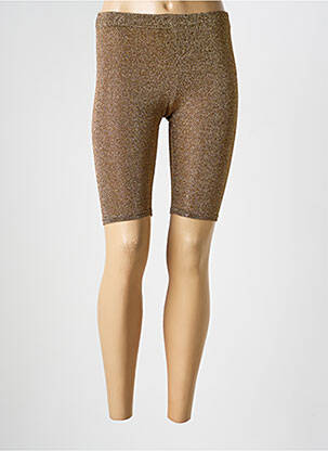 Cycliste effet matière satinée taille normale or GOLDA femme