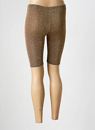 Cycliste effet matière satinée taille normale or GOLDA femme