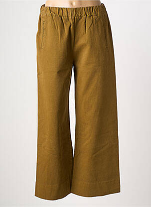 Pantalon flare taille élastique marron HOD femme