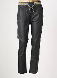 Pantalon slim taille élastique noir MAISON ONADO femme