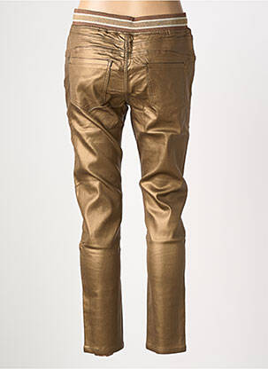 Pantalon slim taille élastique or MAISON ONADO femme