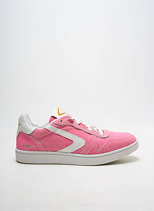 Baskets bout rond talon plat jusqu'à 3cm rose VALSPORT femme