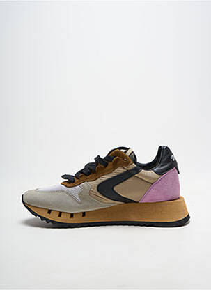 Baskets semelle amovible talon de 4 à 6cm beige VALSPORT femme