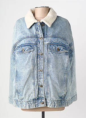 Blouson finition intérieure doublure polaire bleu ROSE GARDEN femme