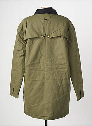 Trench finition intérieure doublure imprimée sans capuche vert ROSE GARDEN femme