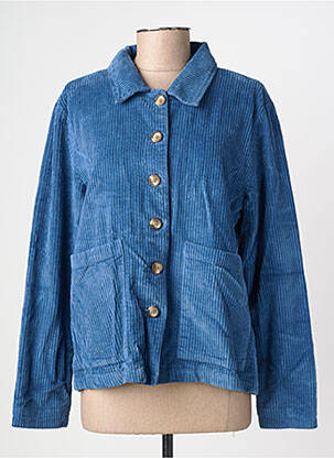 Veste casual coupe droite bleu ROSE GARDEN femme