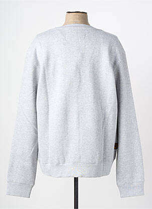 Sweat-shirt broderie manches longues gris DAYTONA homme