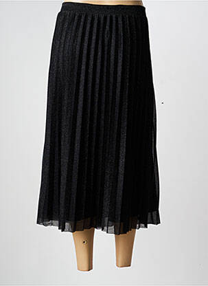 Jupe longue coupe fluide noir ICHI femme